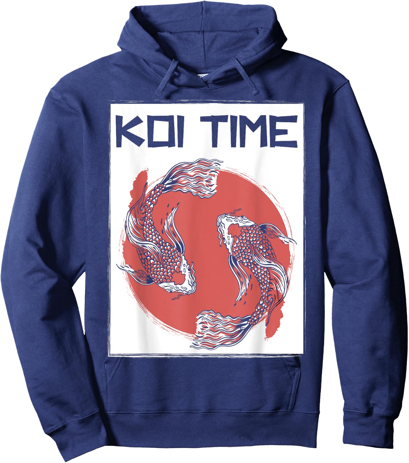 Koi Time Koi Fish Japanese Carp Hoodie - Hoodie | Navy