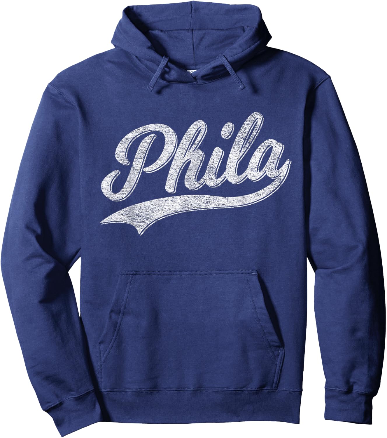 Philadelphia Phila Varsity Script Sports Jersey Style Hoodie - Hoodie | Navy