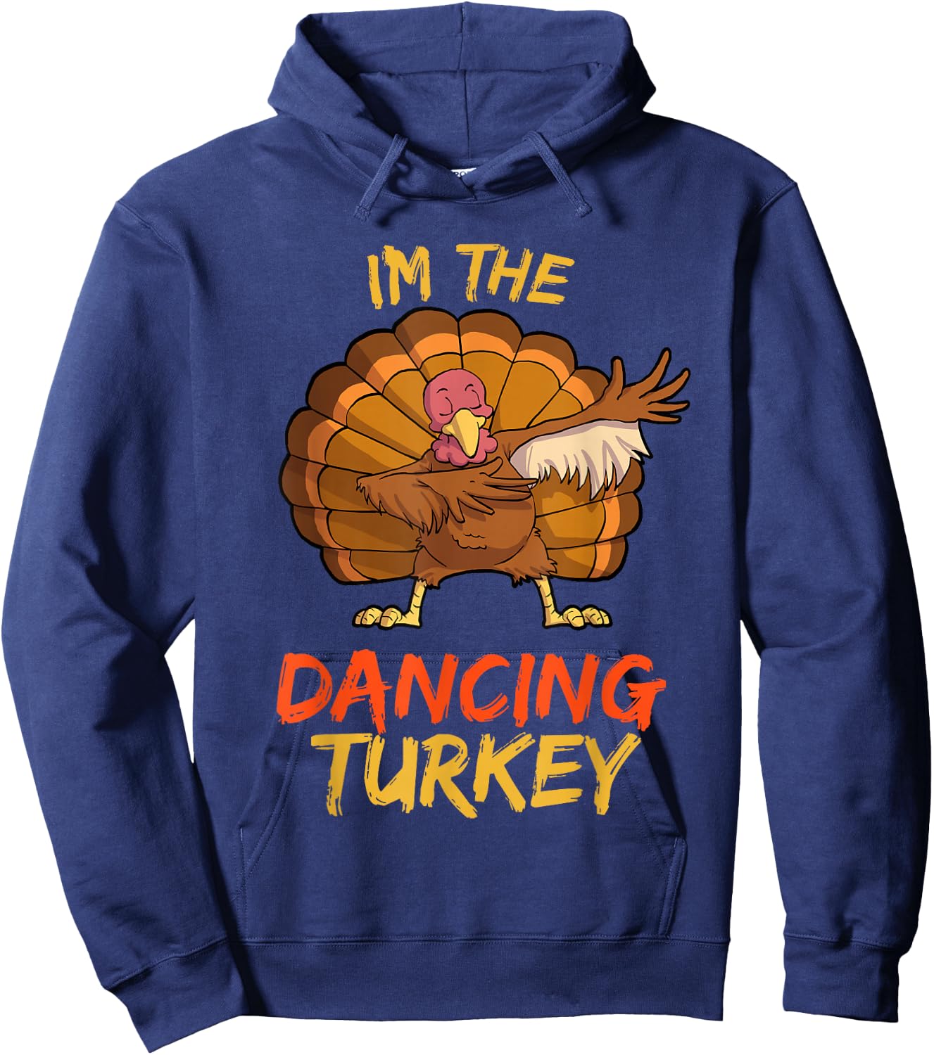 Dancing Turkey Matching Family Group Thanksgiving Party PJ Hoodie - Hoodie | Navy