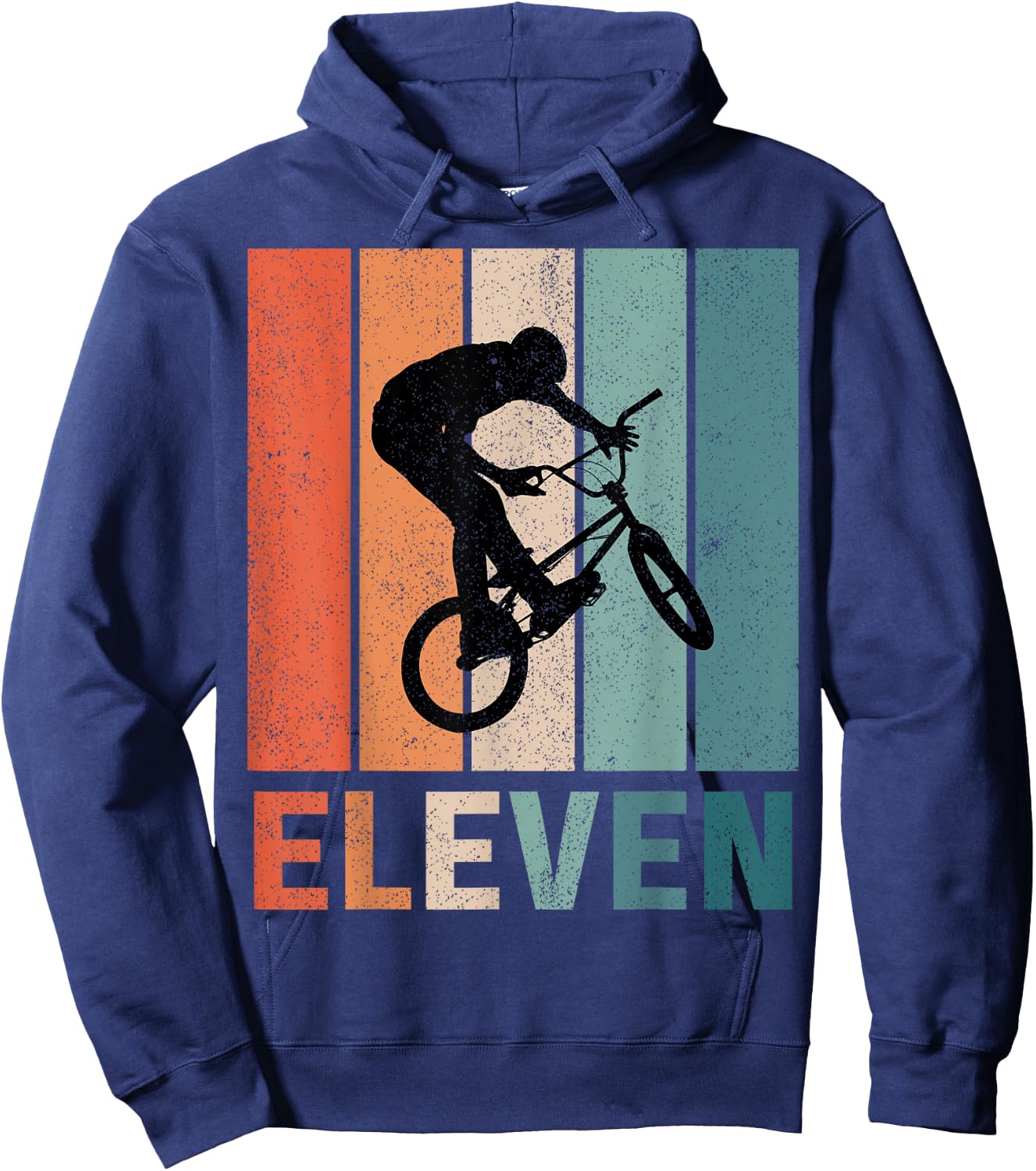 11th Birthday Retro BMX Bicycle Bike Boys Kids 11 Years Old Hoodie - Hoodie | Navy