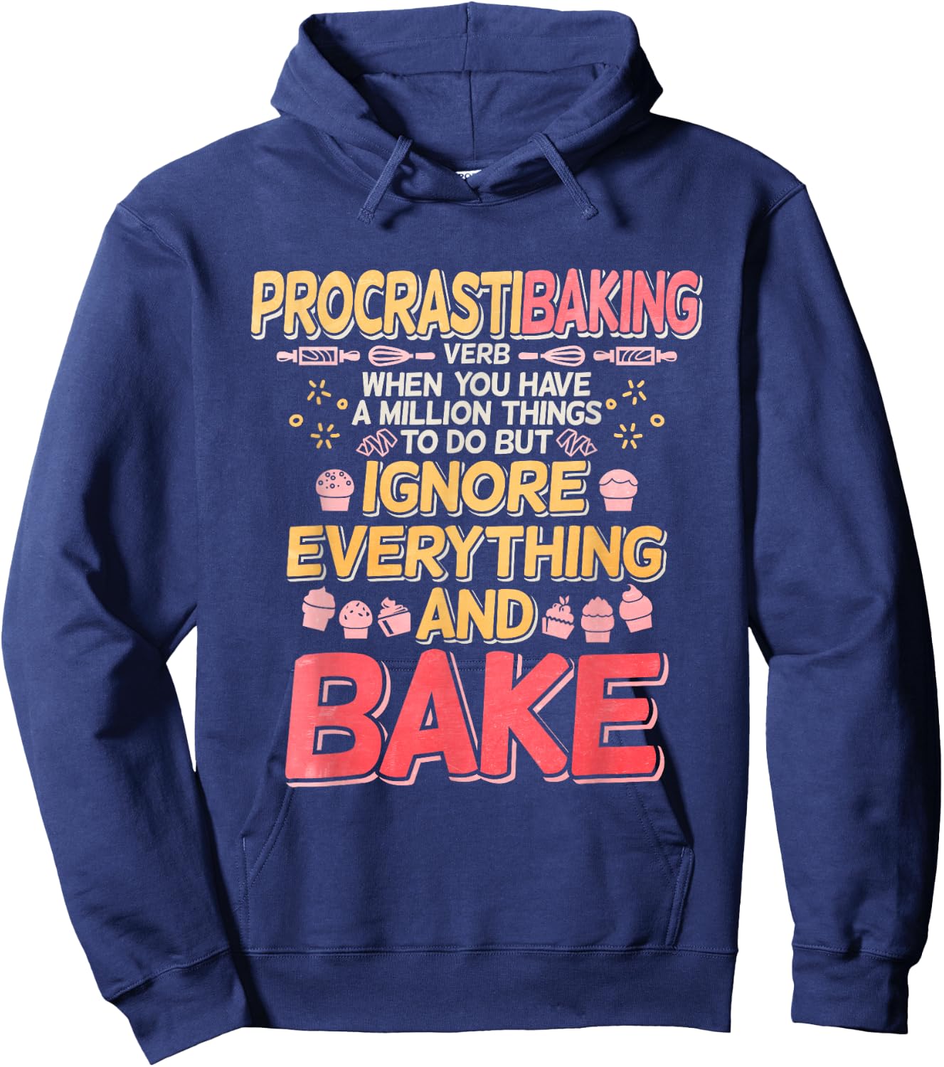 Procrastibaking Hoodie - Hoodie | Navy