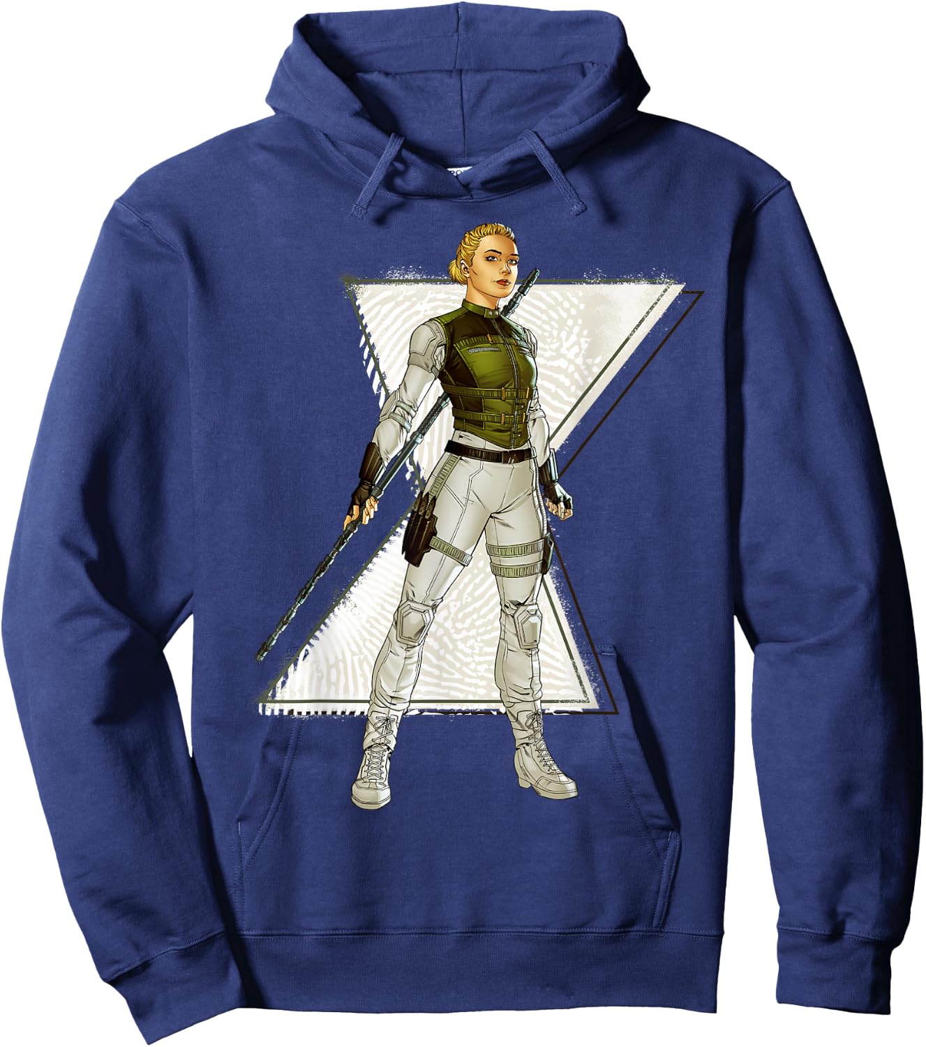 Marvel Black Widow Yelena Belova Comic Style Portrait Hoodie - Hoodie | Navy