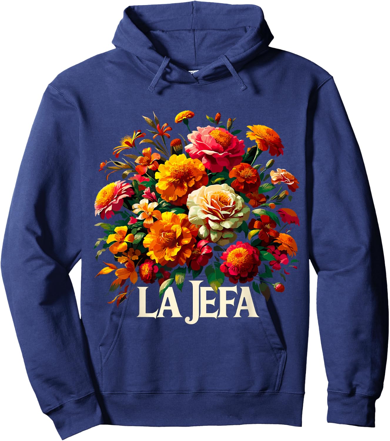 La Jefa Spanish Girl Boss Latina Mother's Day Hoodie - Hoodie | Navy