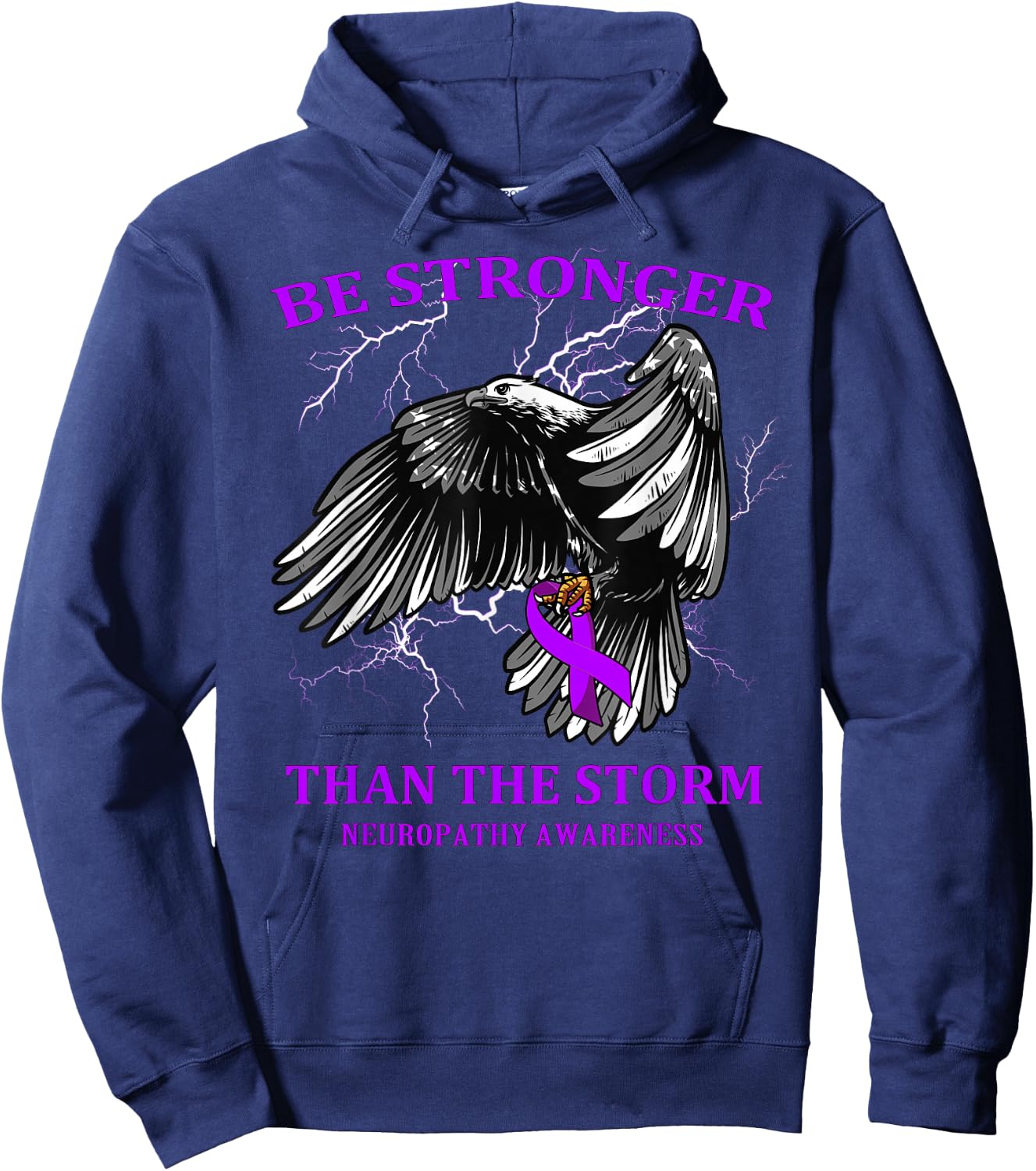Be Stronger Than The Storm Neuropathy Hoodie - Hoodie | Navy
