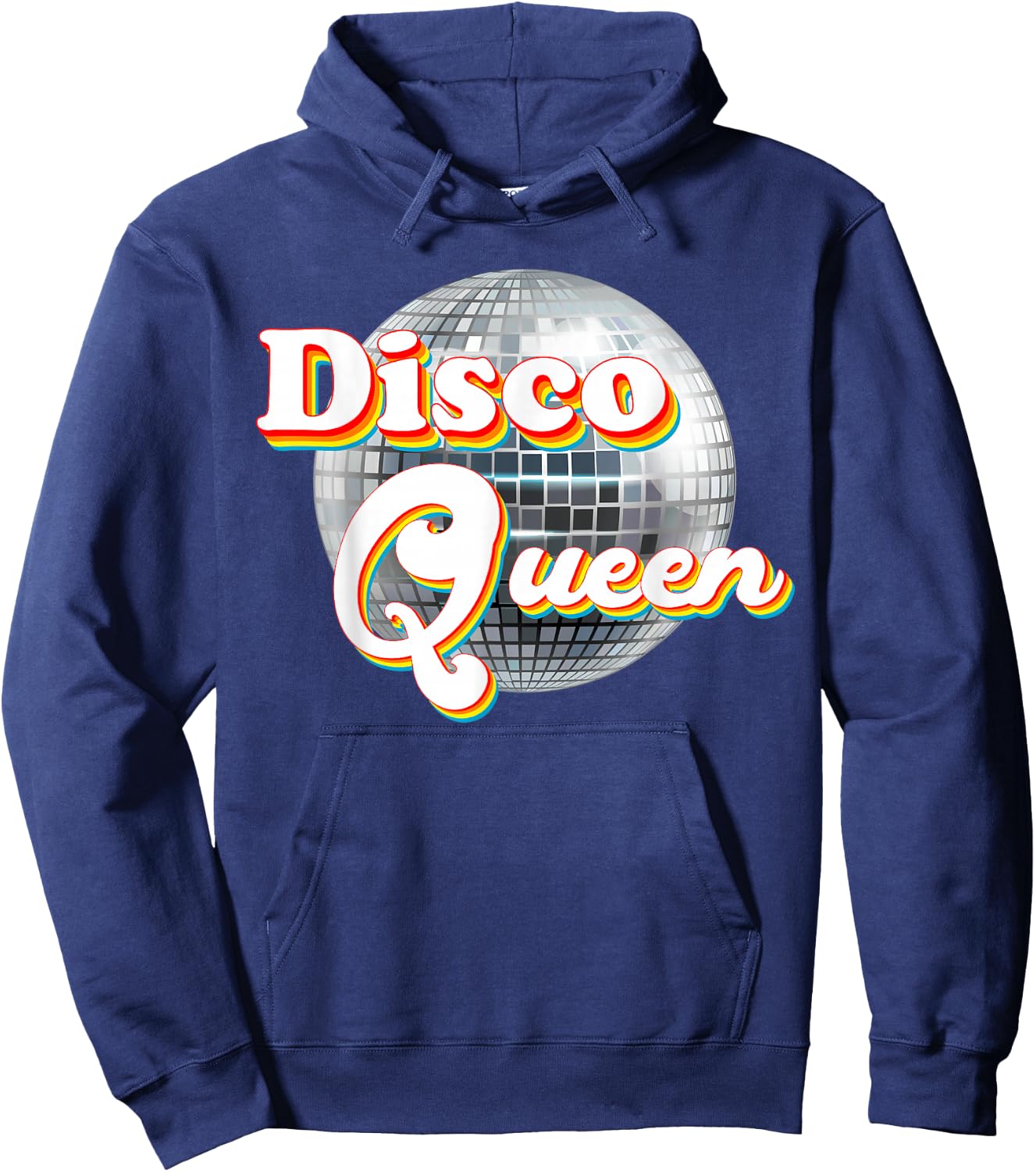 Disco Queen - 70's Disco Themed Vintage Seventies Costume Hoodie - Hoodie | Navy
