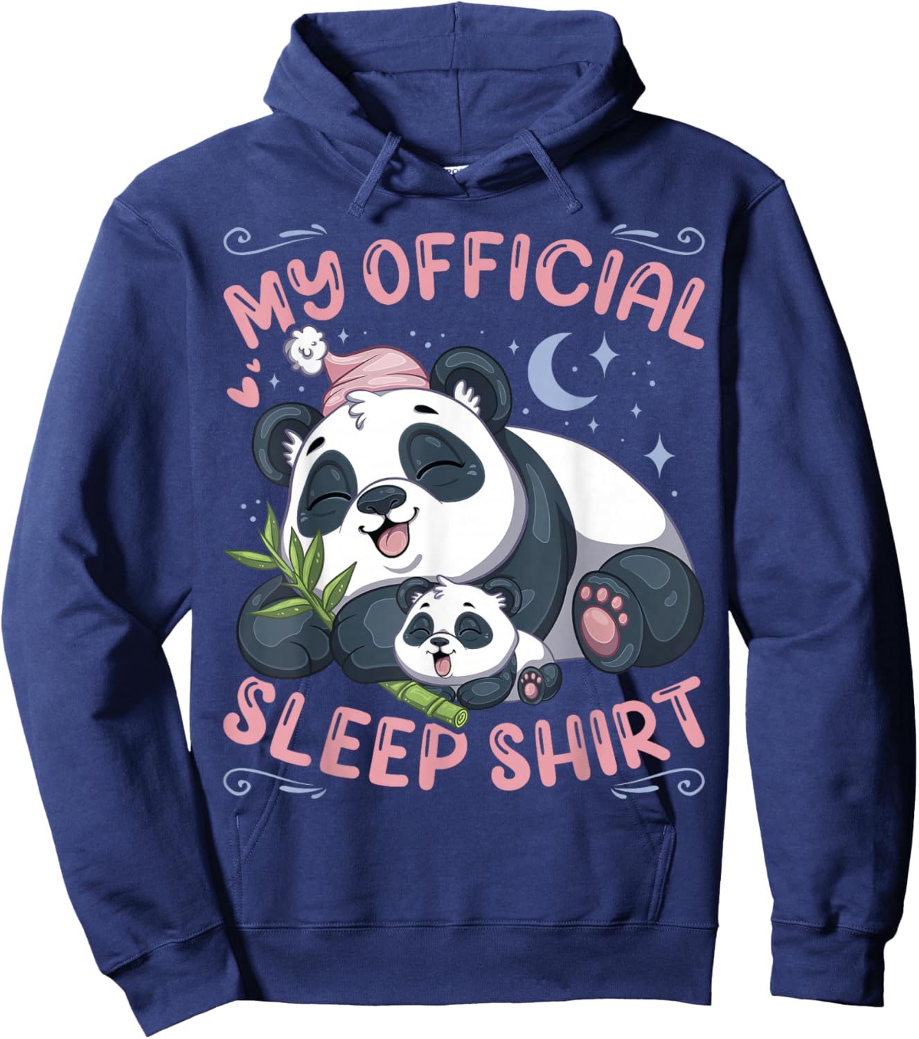 Official Sleepshirt Sleepy Panda with Puppy Hoodie - Hoodie | Navy