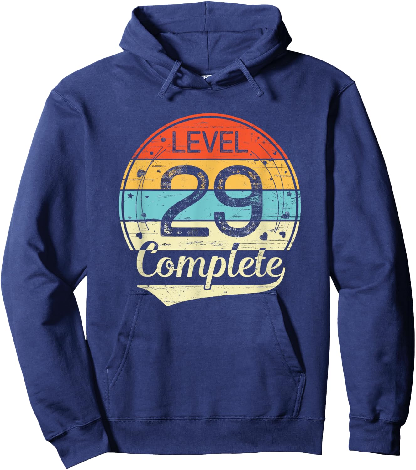 Level 29 Complete Retro 29th Wedding Anniversary Hoodie - Hoodie | Navy