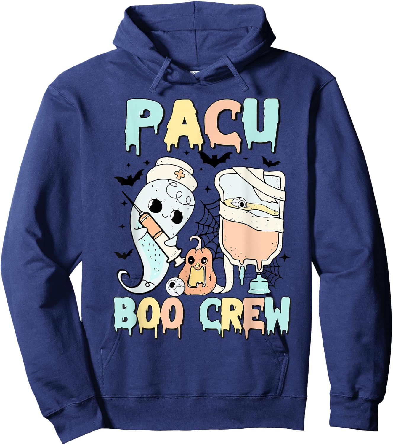 PACU Boo Crew Stethoscope PACU Nurse Halloween Costume Hoodie - Hoodie | Navy