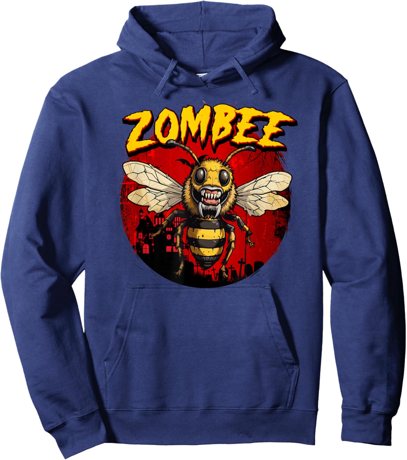 Zombee Zombie Bee Spooky Halloween Bee Costume Hoodie - Hoodie | Navy