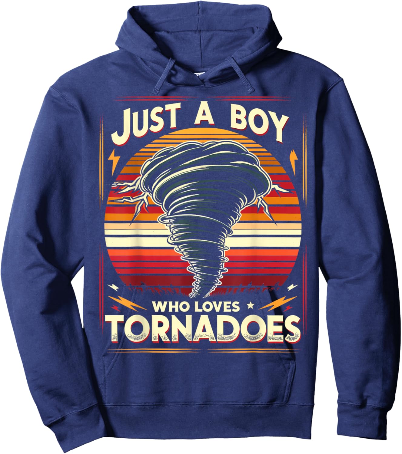 Just a Boy who loves Tornadoes Storm Chaser Meteorology Hoodie - Hoodie | Navy