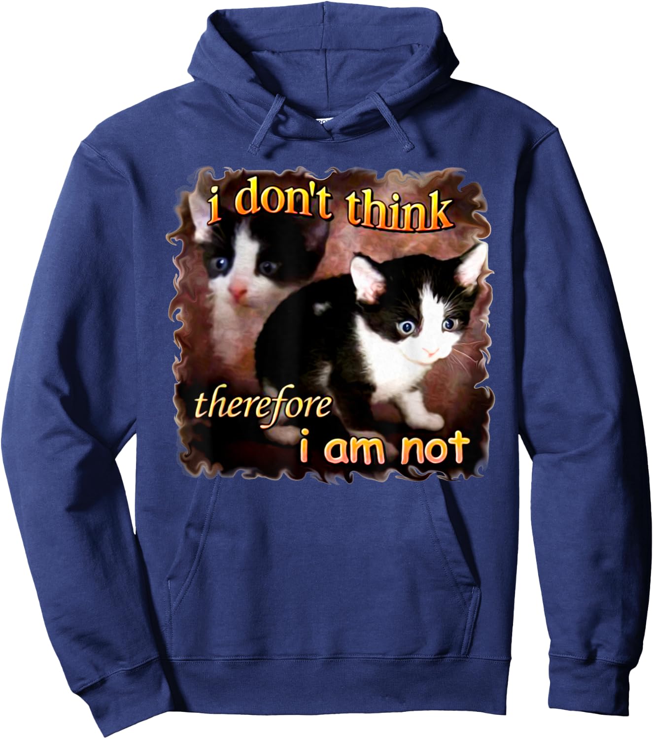 I Don't Think Therefore I Am Not Funny Cat Women Hoodie - Hoodie | Navy