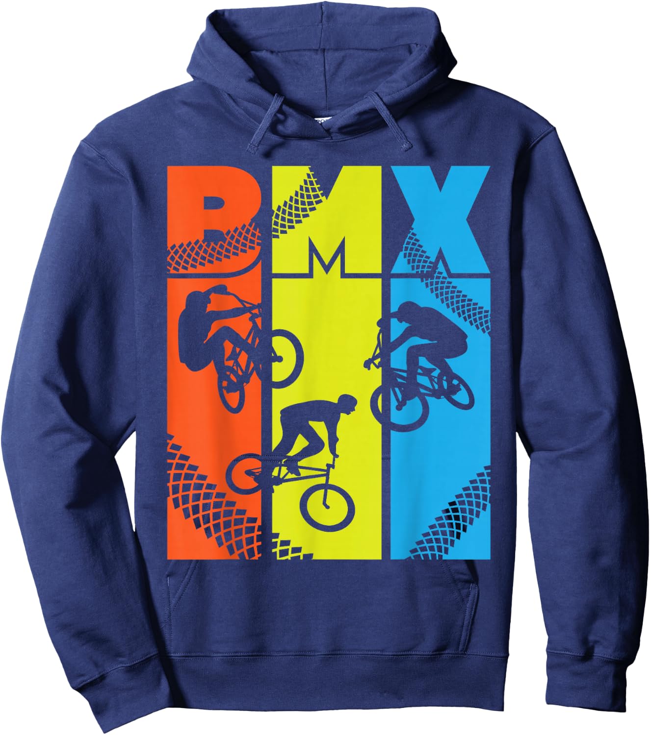 Vintage Retro BMX - Funny BMX Rider Bicycle Motocross Hoodie - Hoodie | Navy
