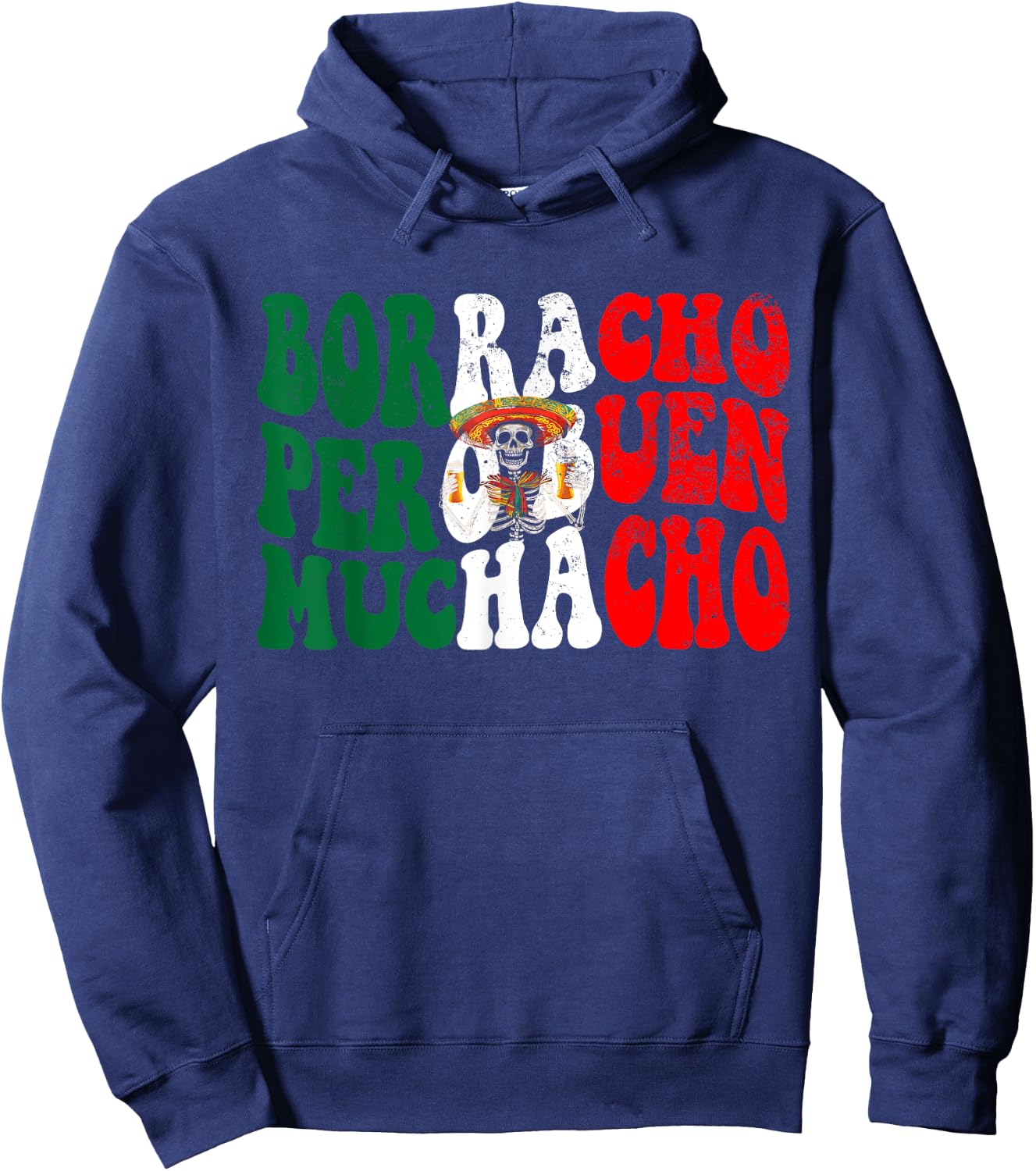 Latino Borracho Pero Buen Muchacho shirt Funny Drinking Beer Hoodie - Hoodie | Navy