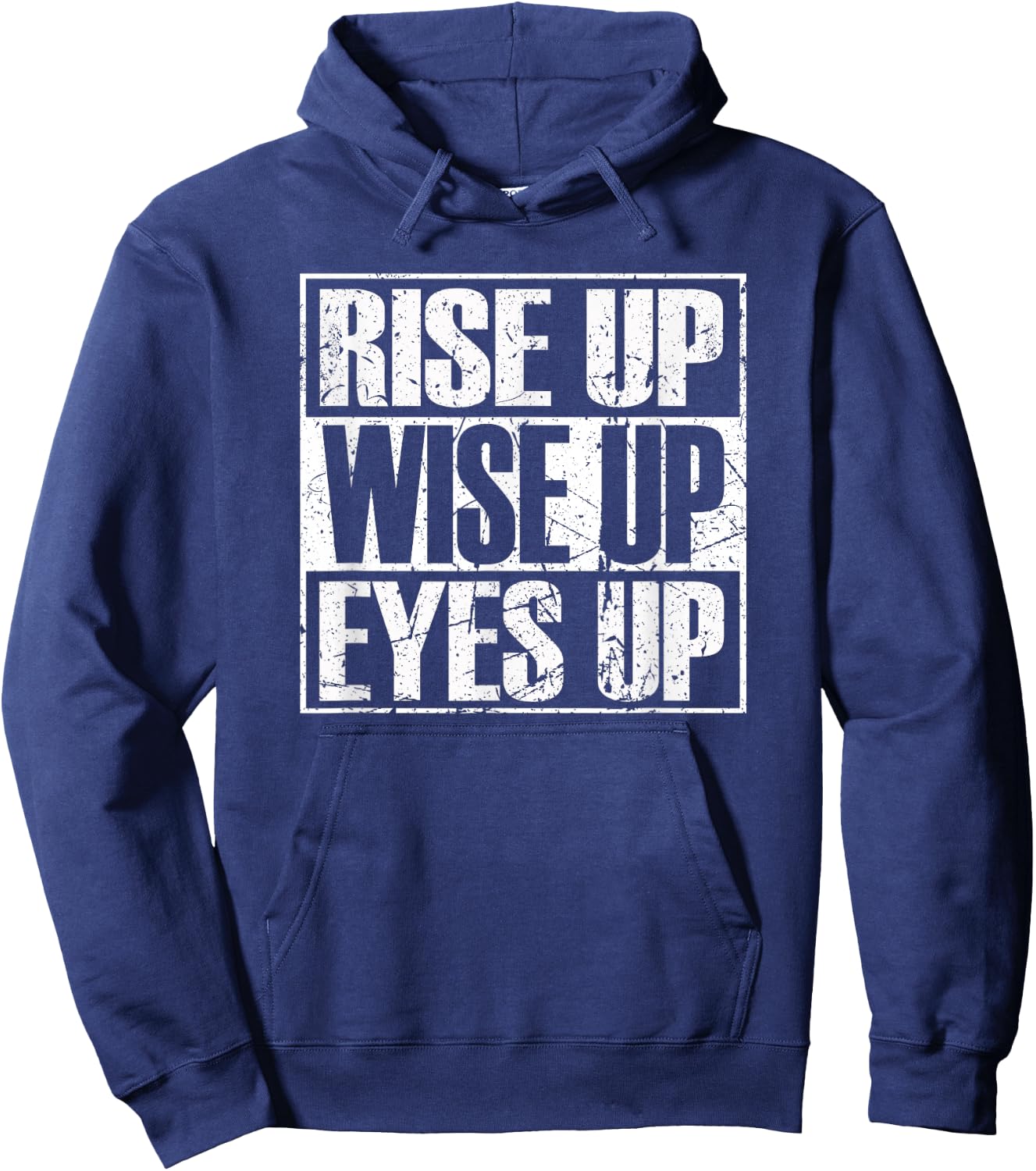Rise up Wise up Eyes up Vintage Retro Motivational Gift Hoodie - Hoodie | Navy
