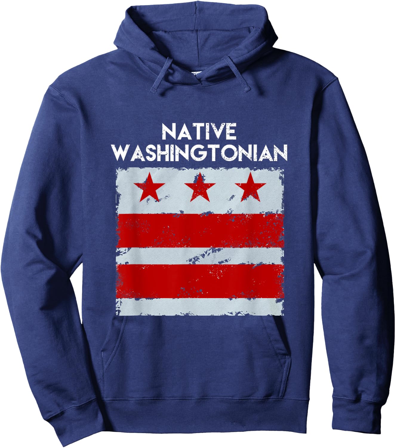 DC, Native Washingtonian! Vintage Hometown Washington D.C Hoodie - Hoodie | Navy