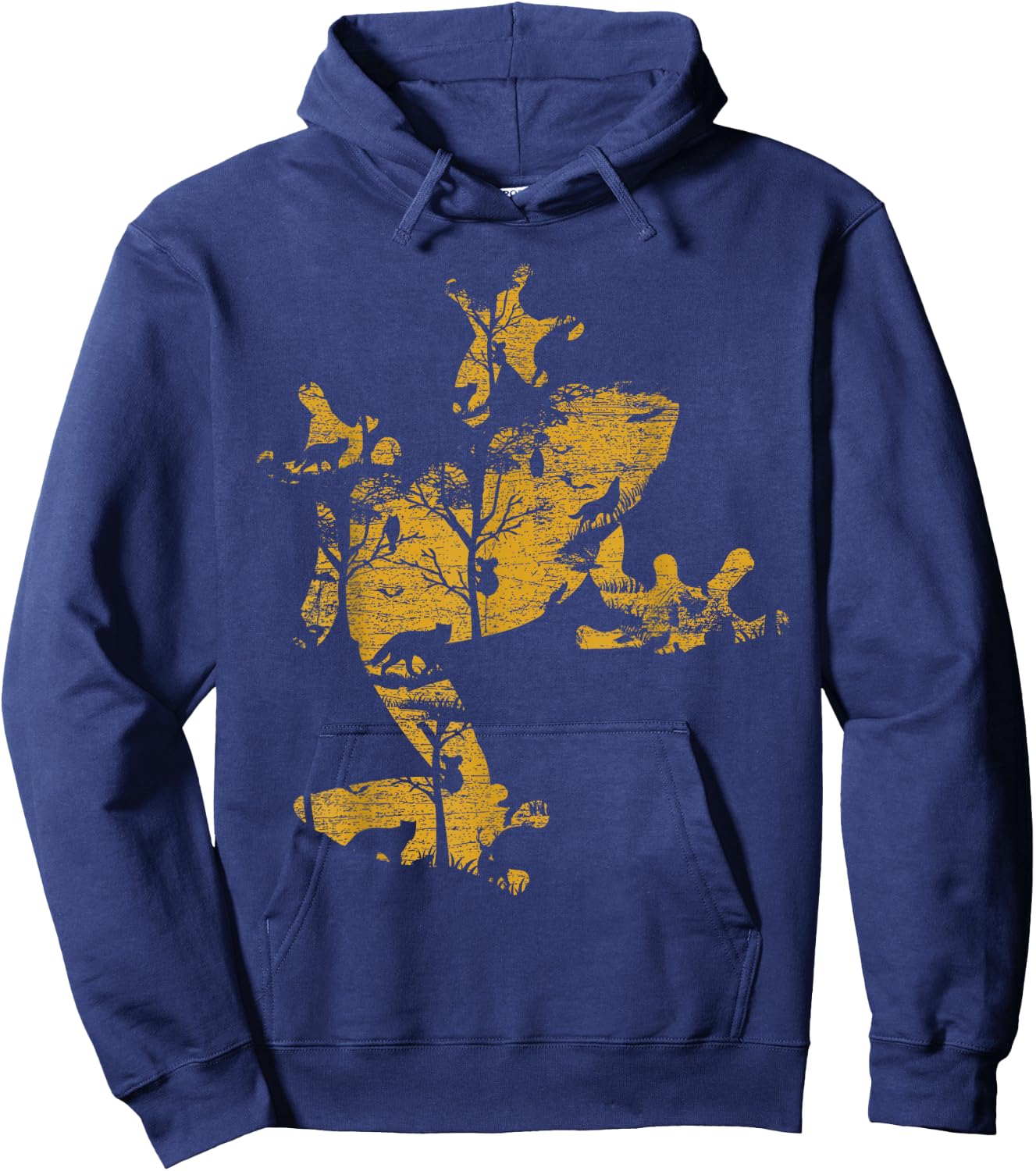 Silhouette Frog Hoodie - Hoodie | Navy