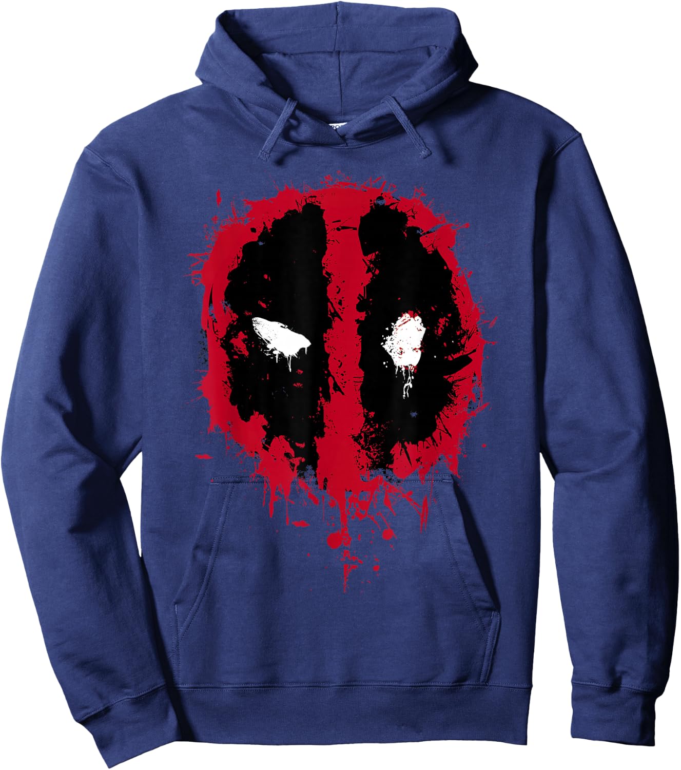 Marvel Deadpool Paint Splatter Logo Hoodie - Hoodie | Navy