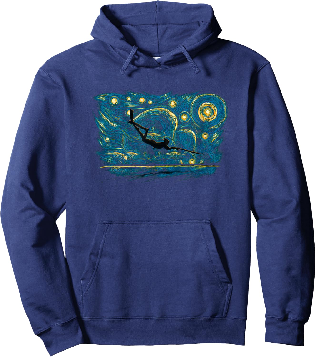 Retro Vintage Style Spearfishing Hoodie - Hoodie | Navy