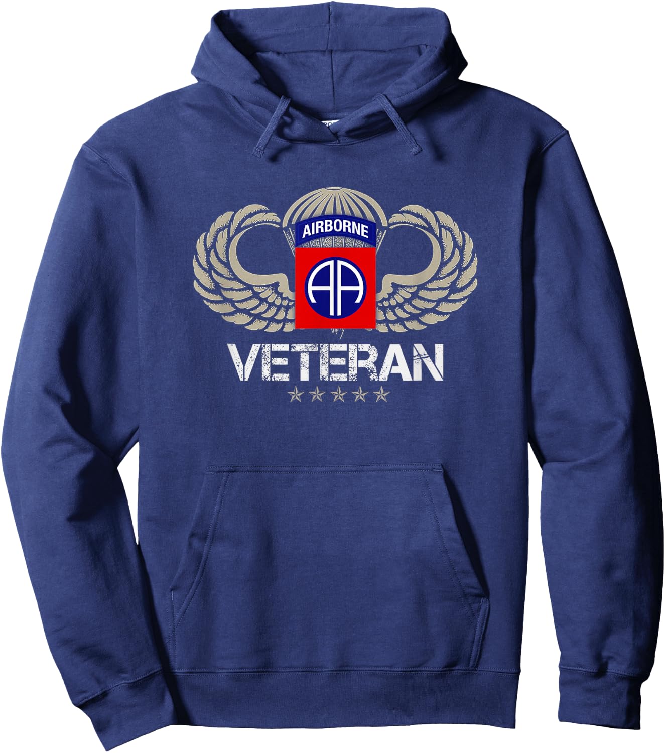 82nd Airborne Paratrooper Veteran Veterans Day Hoodie - Hoodie | Navy