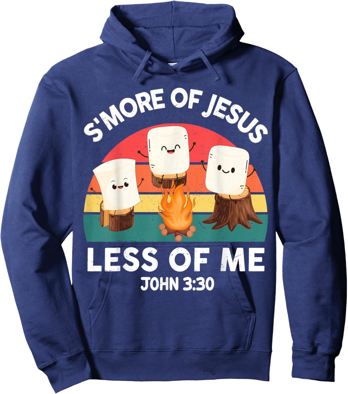 Kids S'more Of Jesus And Less Of Me Girl Religious Christian Hoodie - Hoodie | Navy