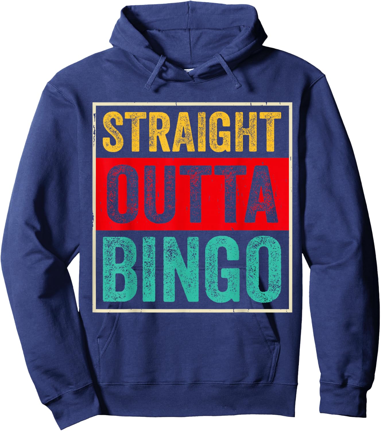Straight Outta Bingo Hoodie - Hoodie | Navy