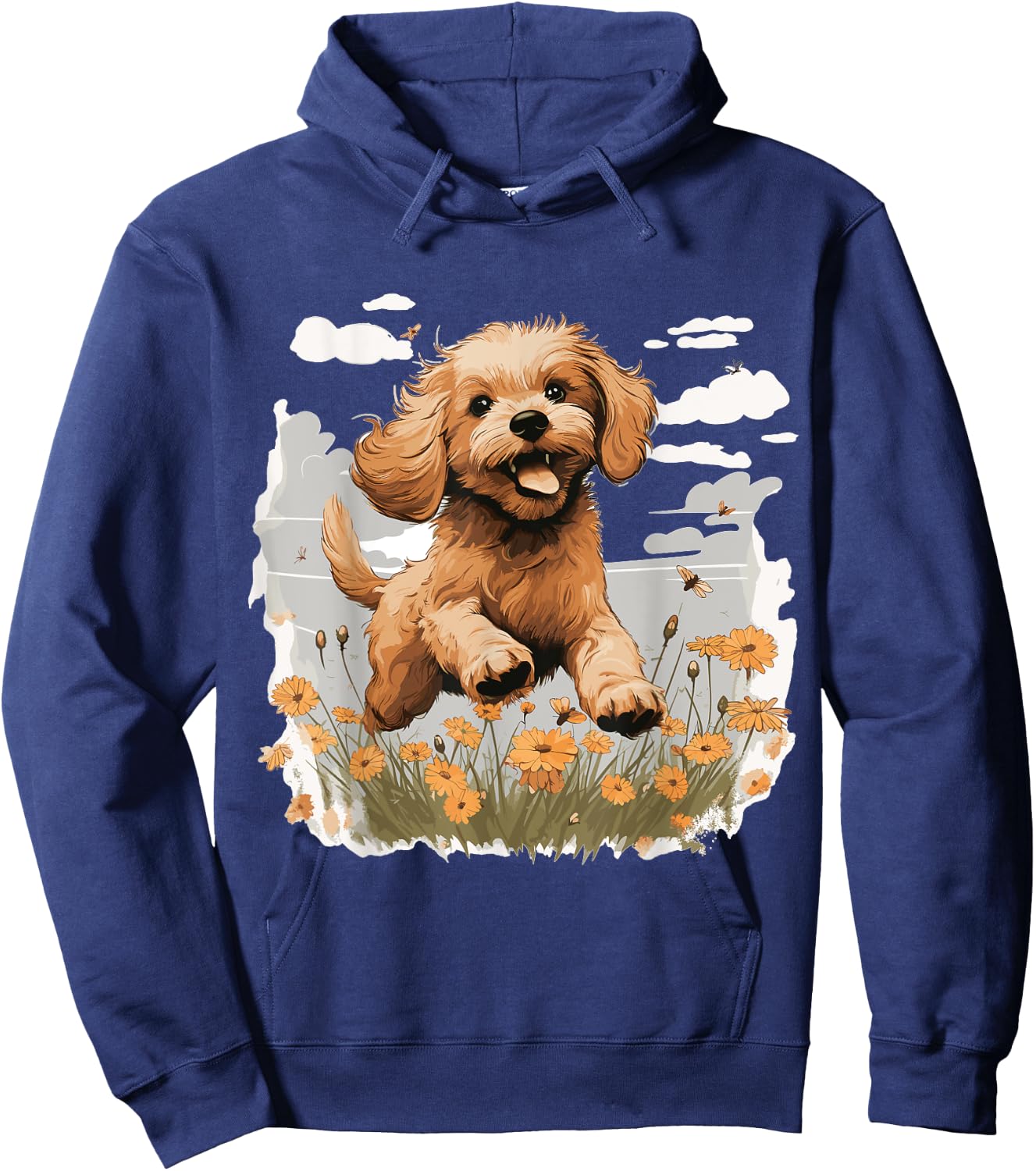 Cavapoo Dog Breed Pet Cute Graphic Hoodie - Hoodie | Navy