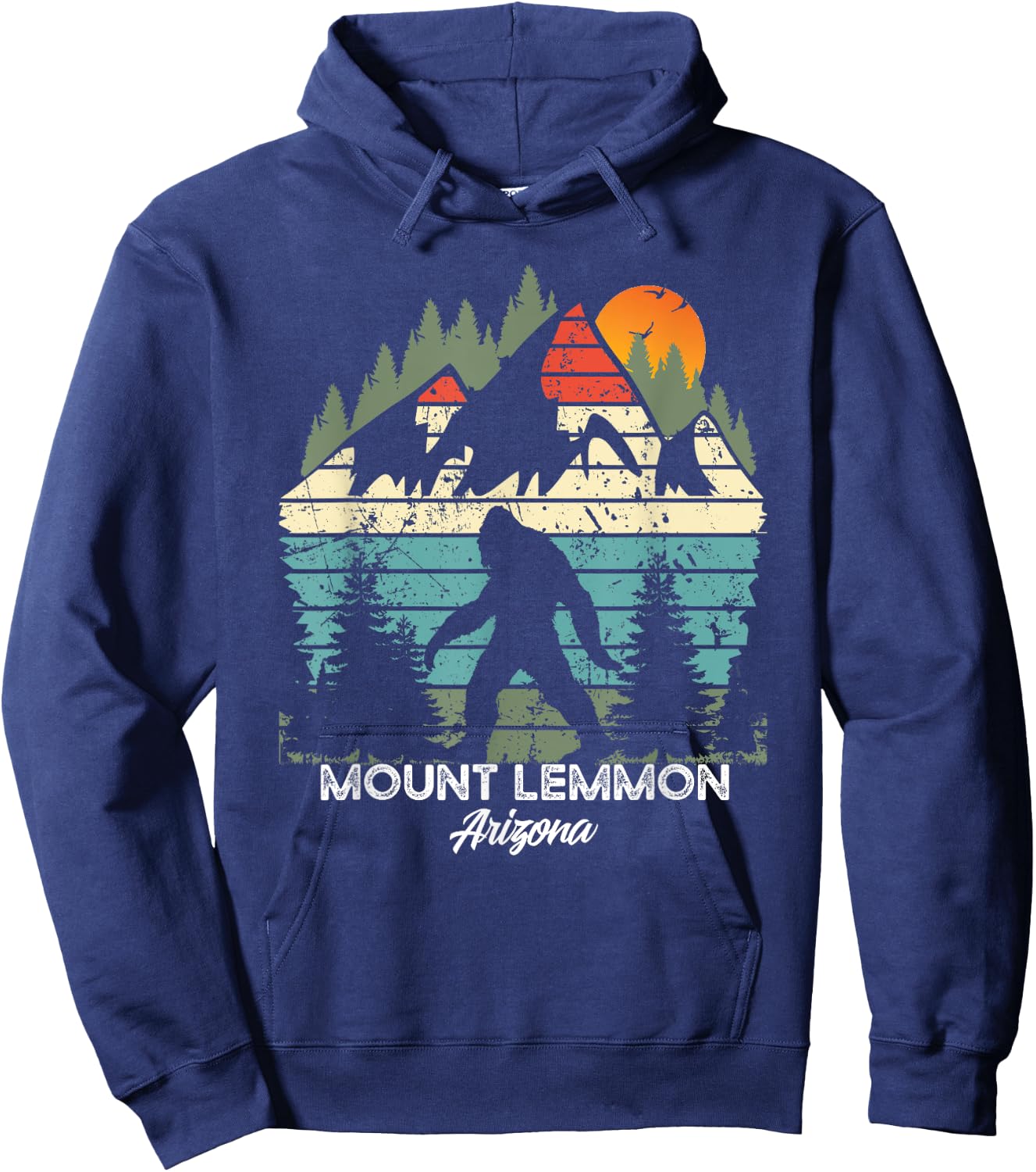 Vintage Mount Lemmon Arizona National Park Retro 80's Hoodie - Hoodie | Navy