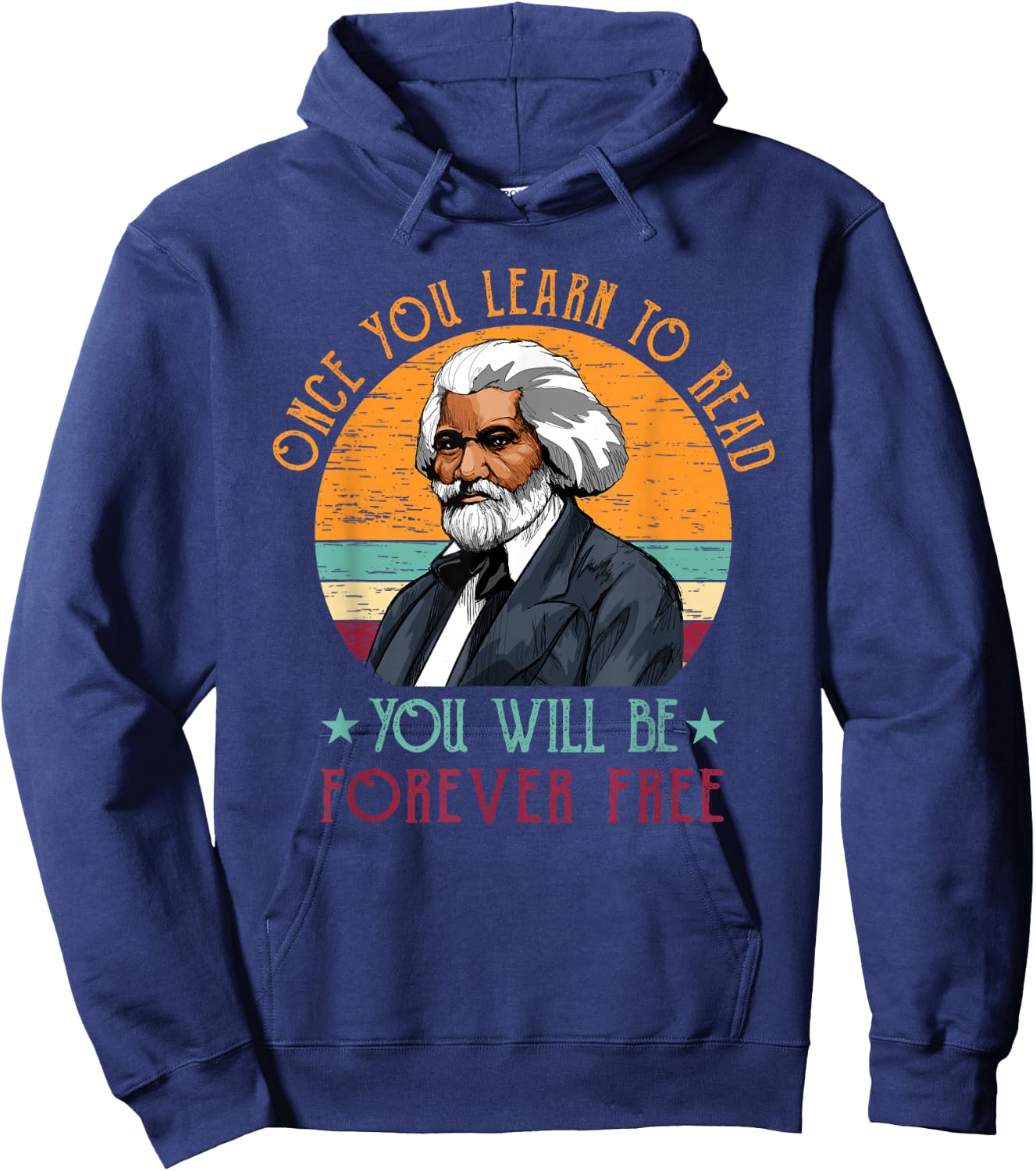Frederick Douglass Quote Vintage Gift Black History Month Hoodie - Hoodie | Navy