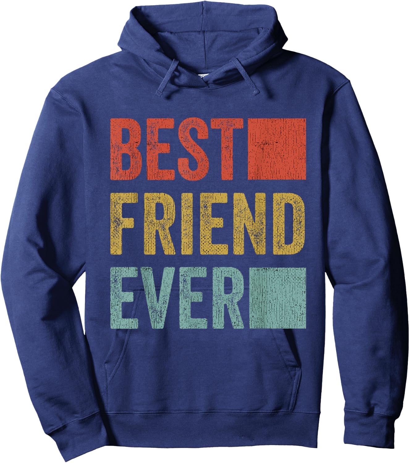 Vintage Retro Best Friends Best Friend Ever BFF Friends Hoodie - Hoodie | Navy