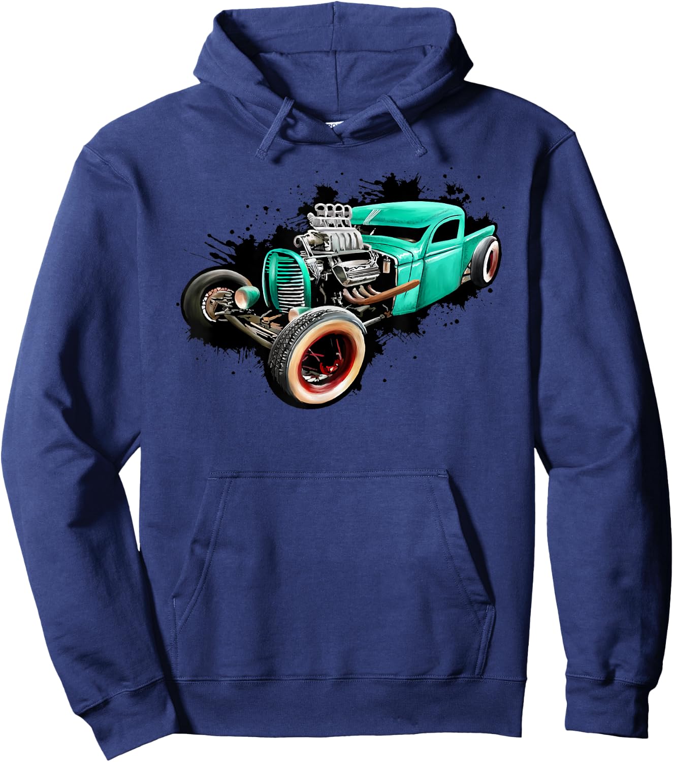Rust Bucket Outline Funny Hot Retro Rod Diesel Cars Gift Men Hoodie - Hoodie | Navy