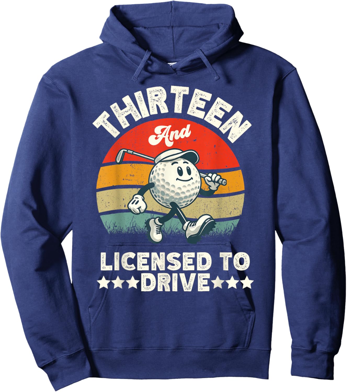 13th Birthday Golf Boys Birthday Par 13 Year Old Teen Hoodie - Hoodie | Navy