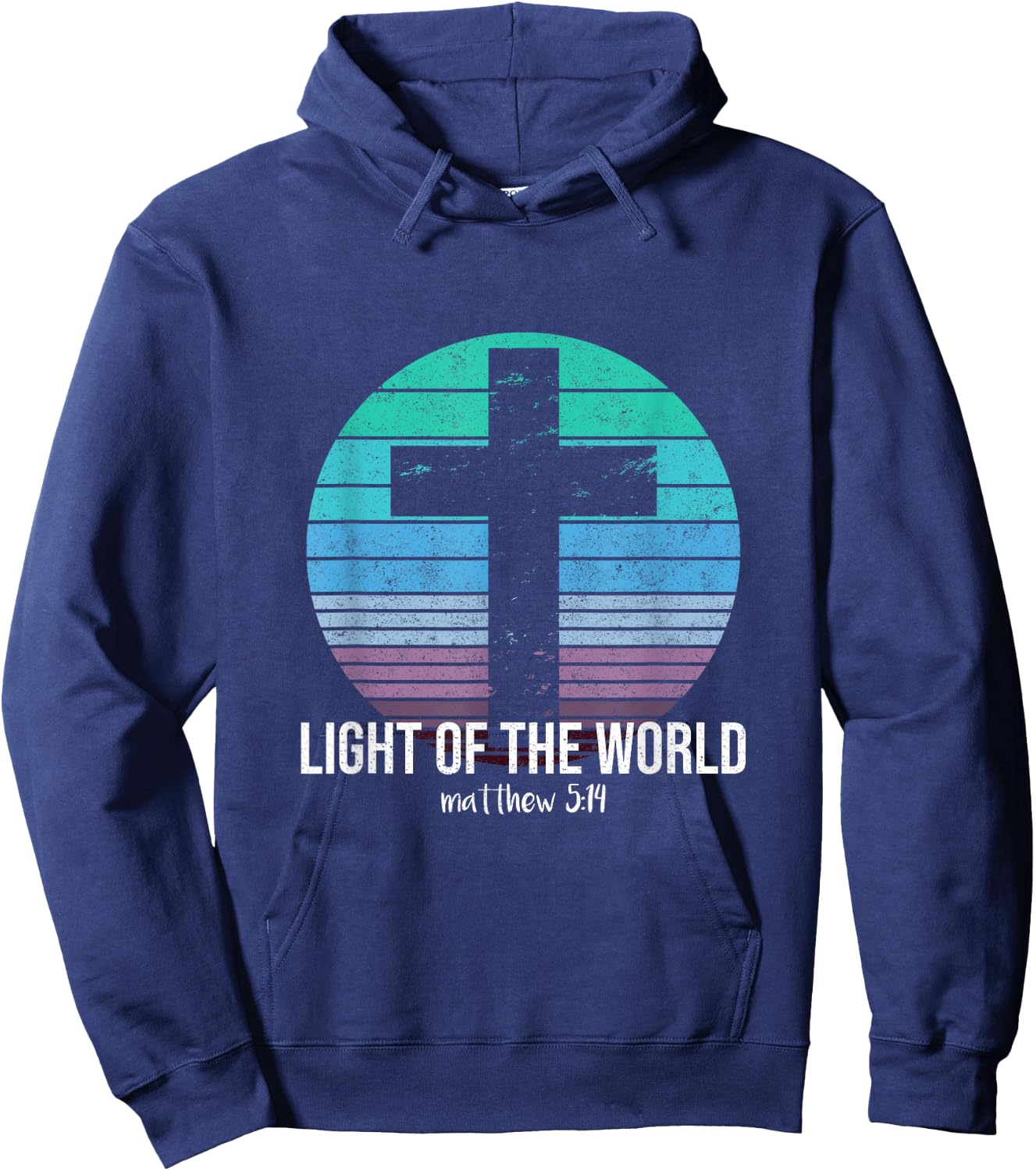 Light Of The World Matthew 5:14 Bible Scripture Christian Hoodie - Hoodie | Navy