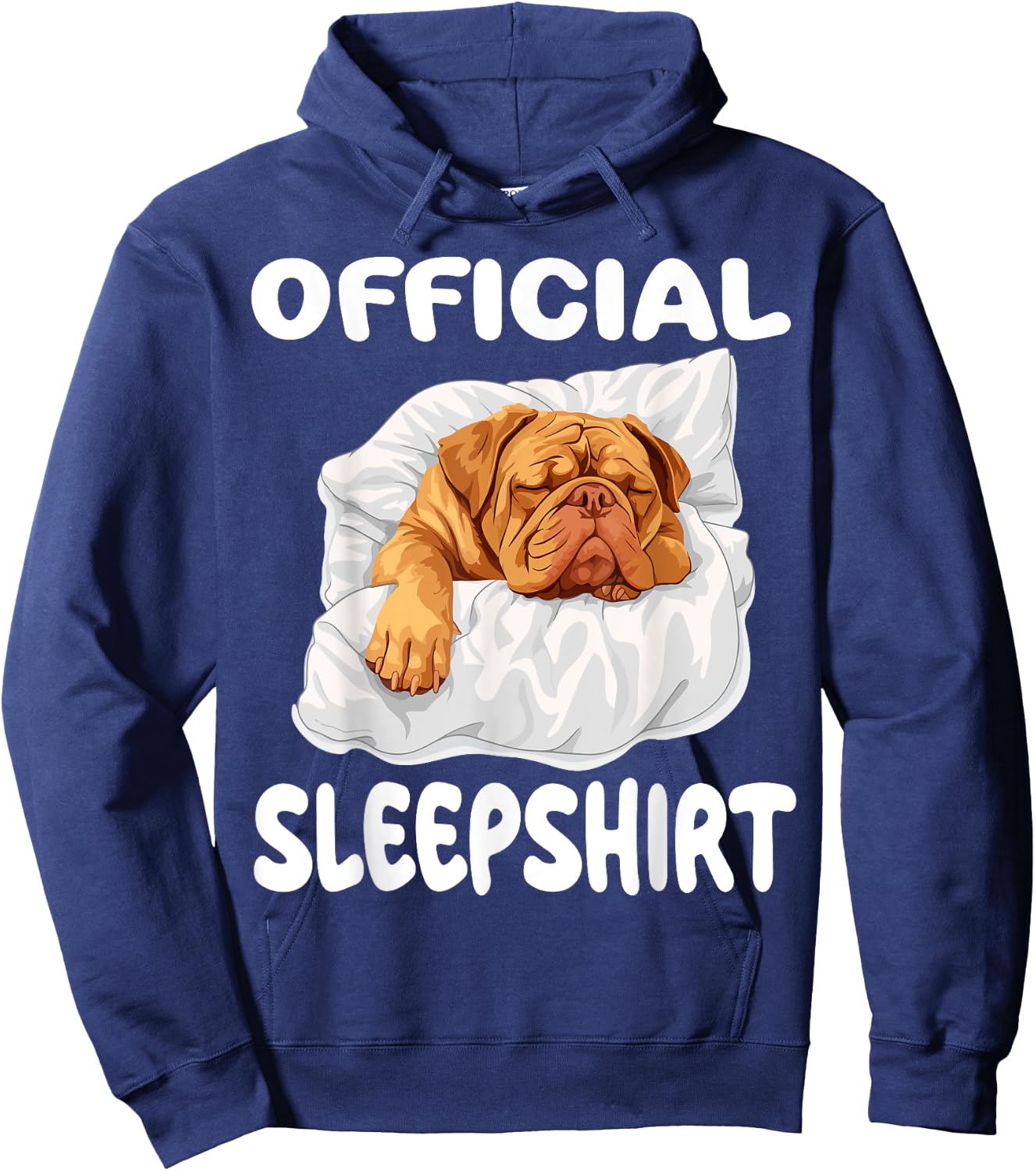 Dogue De Bordeaux Dog Official Sleepshirt Pajamas Nightgown Hoodie - Hoodie | Navy