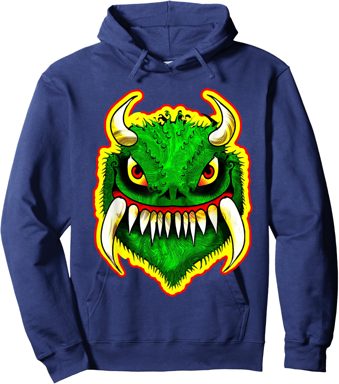 The Hodag of Rhinelander, Wisconsin Monster Cryptid Creature Hoodie - Hoodie | Navy