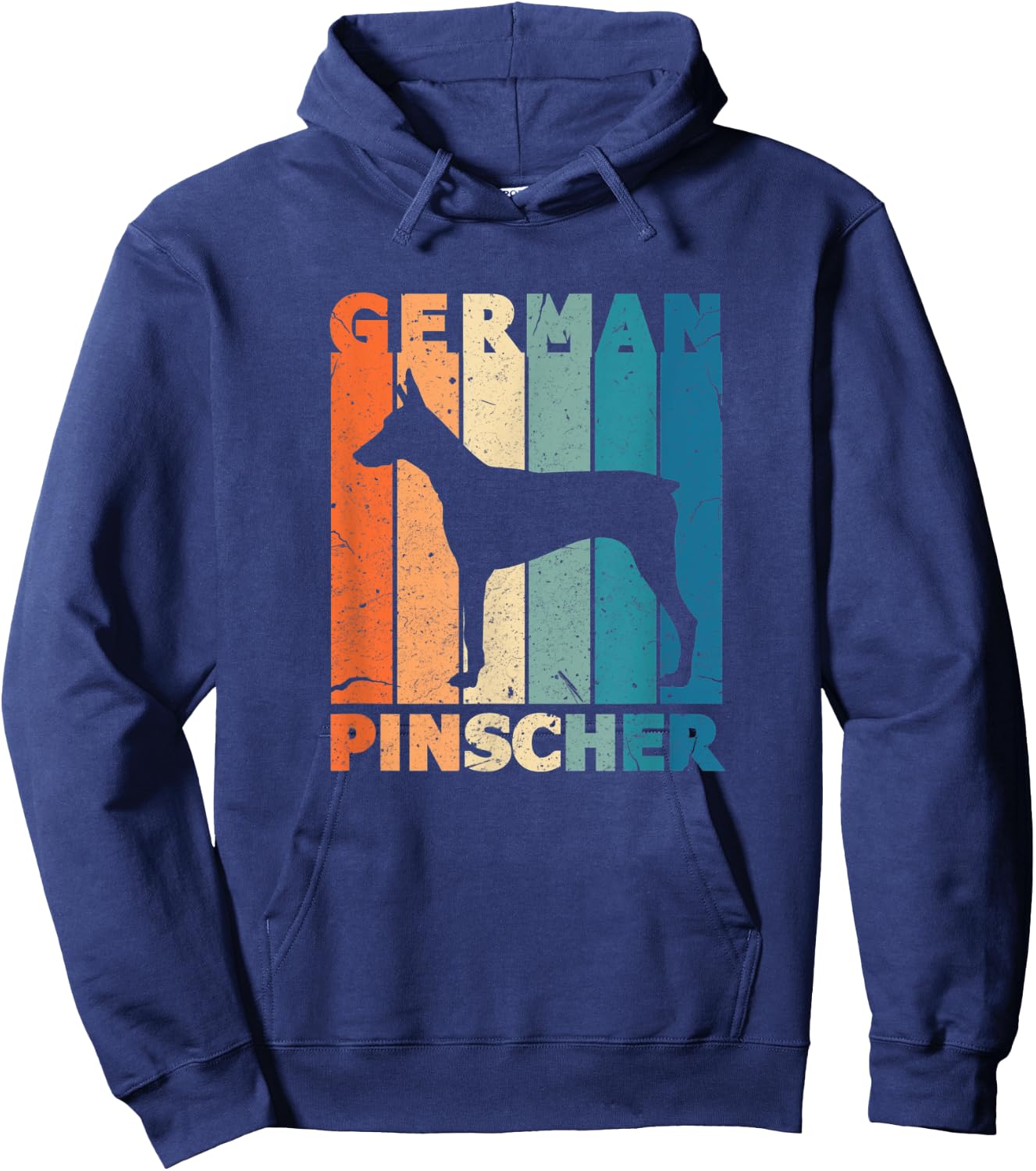 German Pinscher Vintage German Dog Owner Retro Gift Outfit Hoodie - Hoodie | Navy