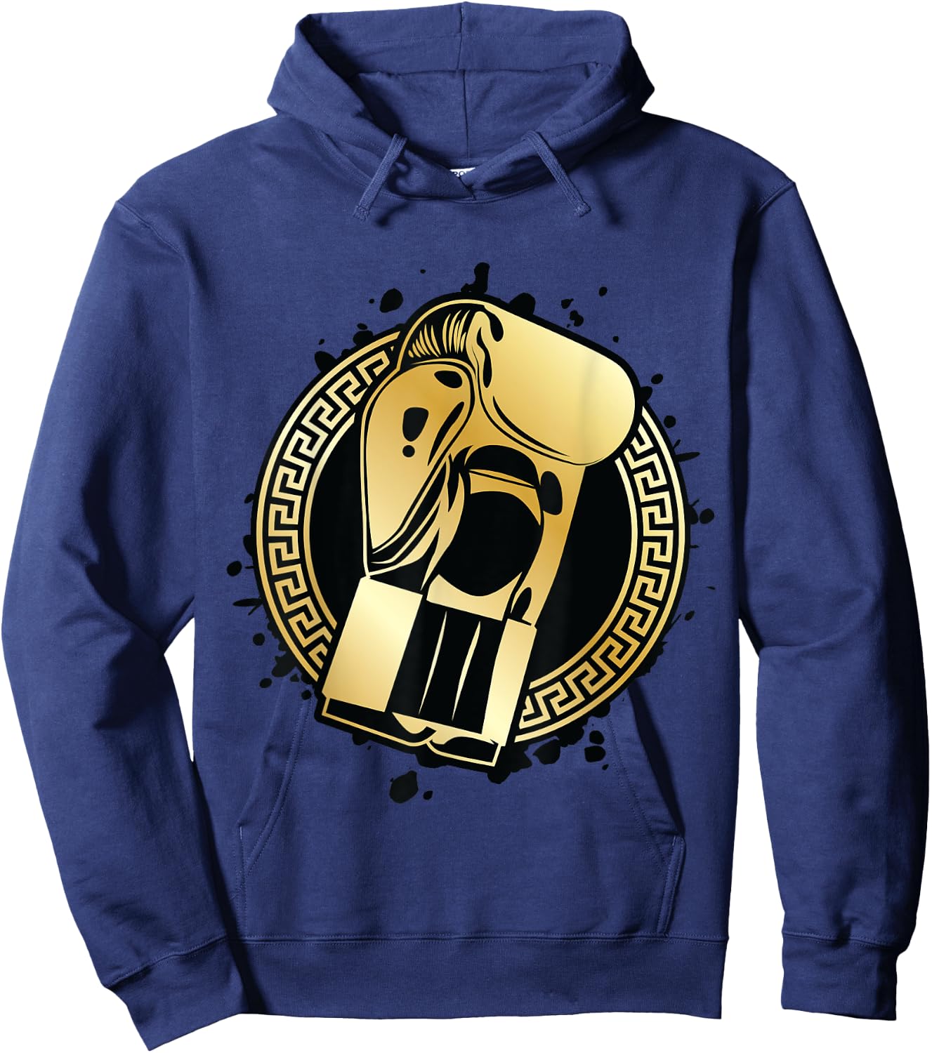 Boxing Gloves Gold Fighter Symbol Winner Punch Gym Champ Hoodie - Hoodie | Navy