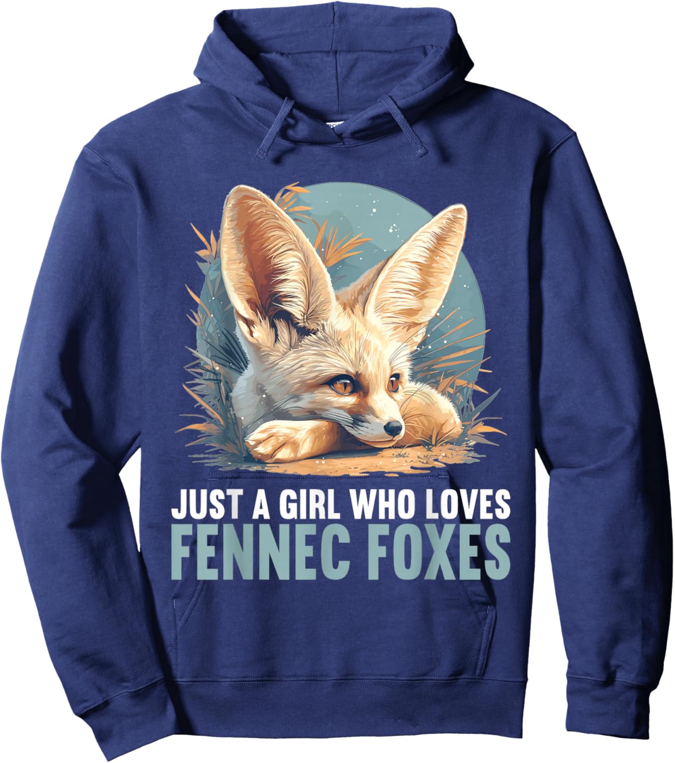 Just a Girl who loves Fennec Foxes Fennec Fox Hoodie - Hoodie | Navy