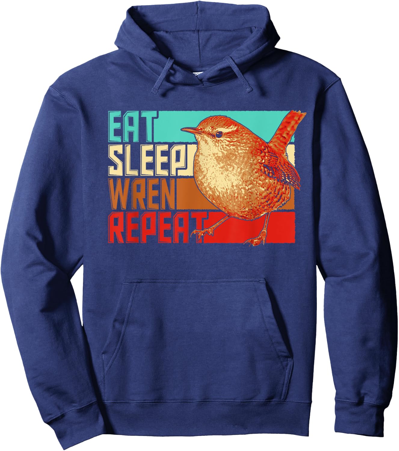 Vintage Eat Sleep Repeat Wren Hoodie - Hoodie | Navy