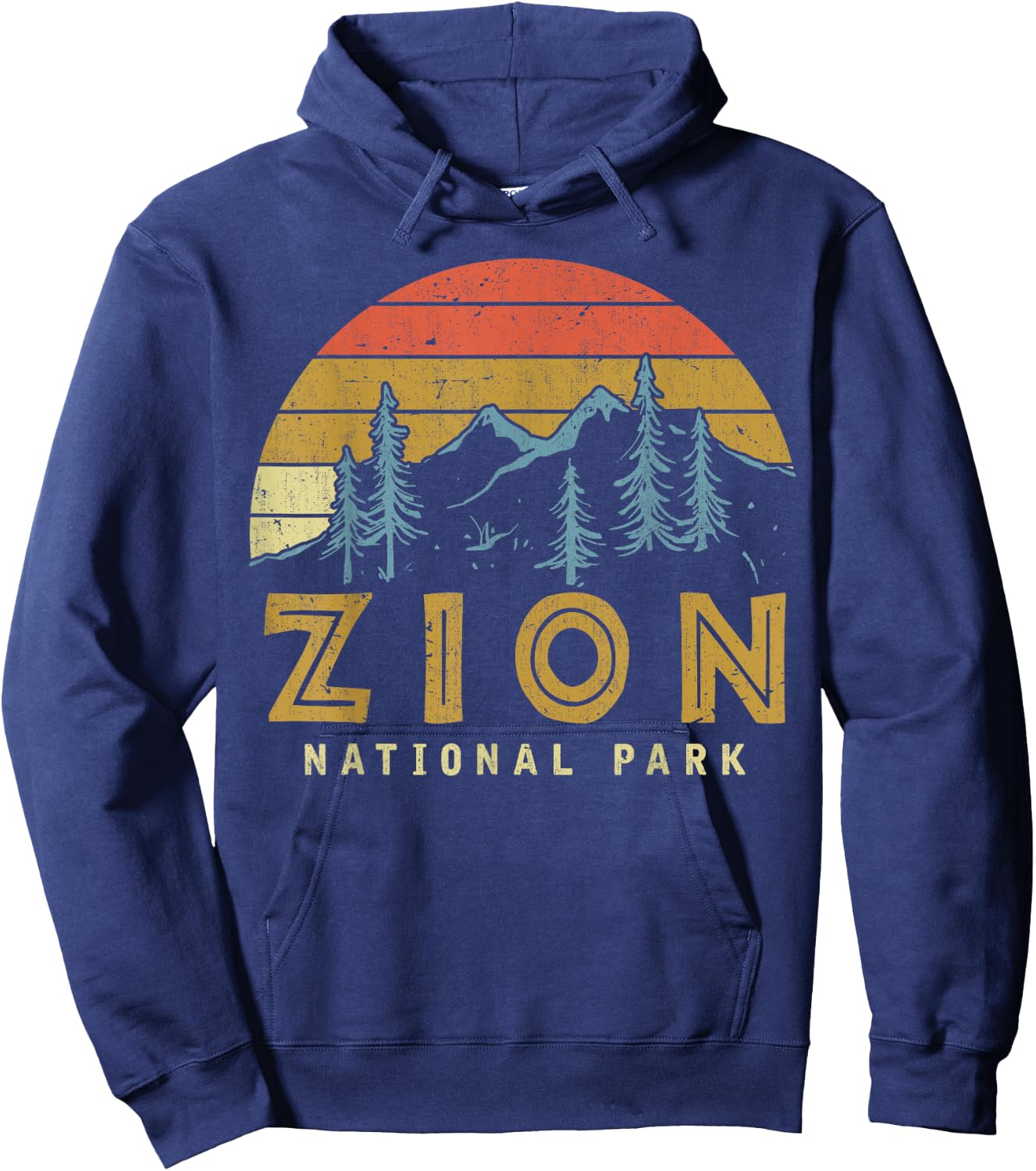 Zion National Park Shirt, US National Park in Utah Hoodie - Hoodie | Navy