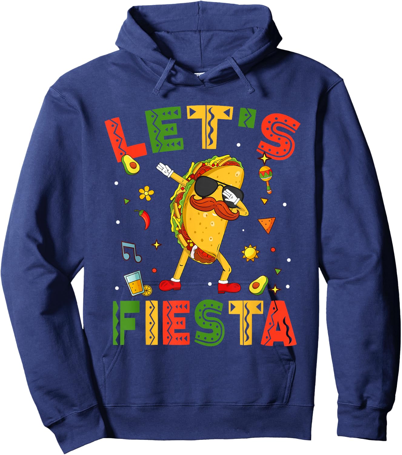 Let's Fiesta Tacos Dabbing Cinco De Mayo Mexican Dab Boy Kid Hoodie - Hoodie | Navy