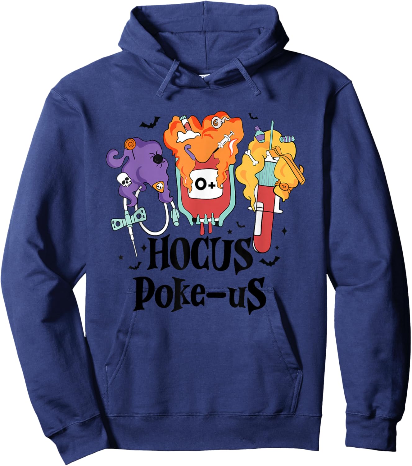 Phlebotomist Medical Lab Tech Nurse Halloween Spooky Health Hoodie - Hoodie | Navy