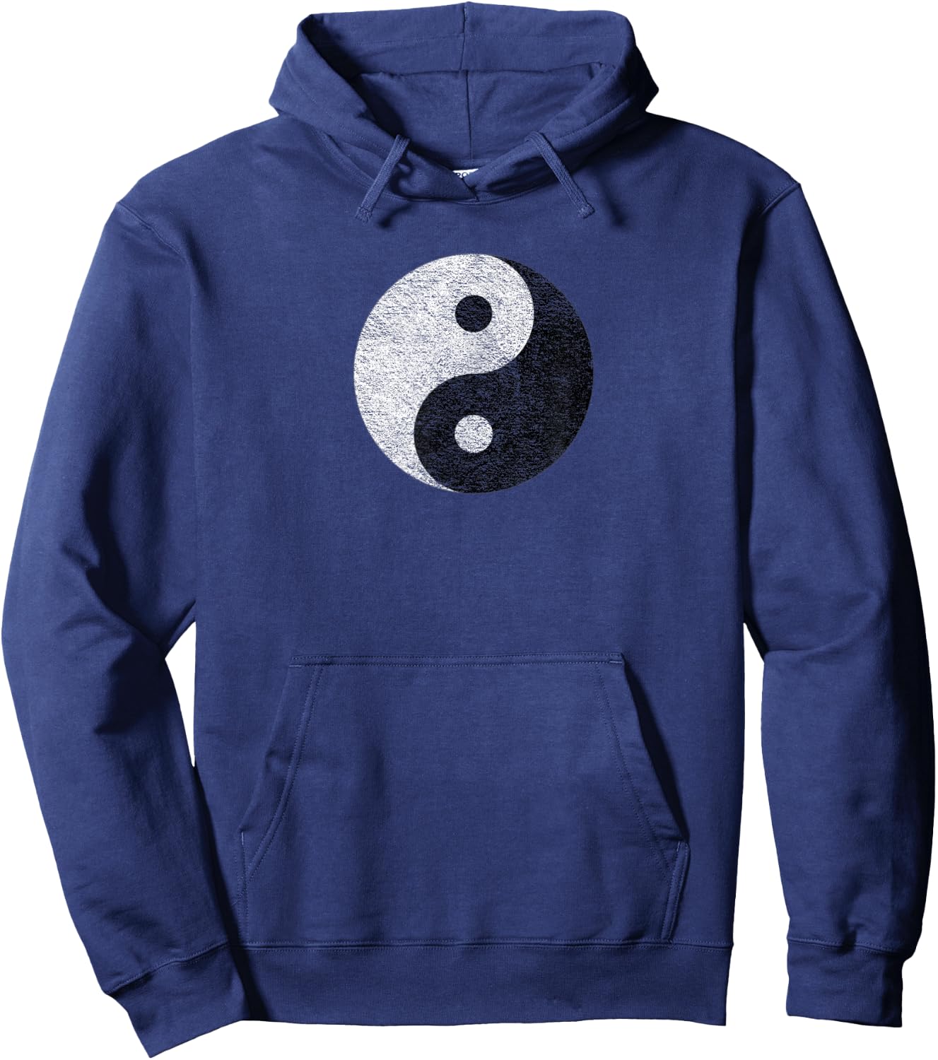 Tao Taoist | Yin Yang | Distressed Vintage | Buddha Inner Hoodie - Hoodie | Navy