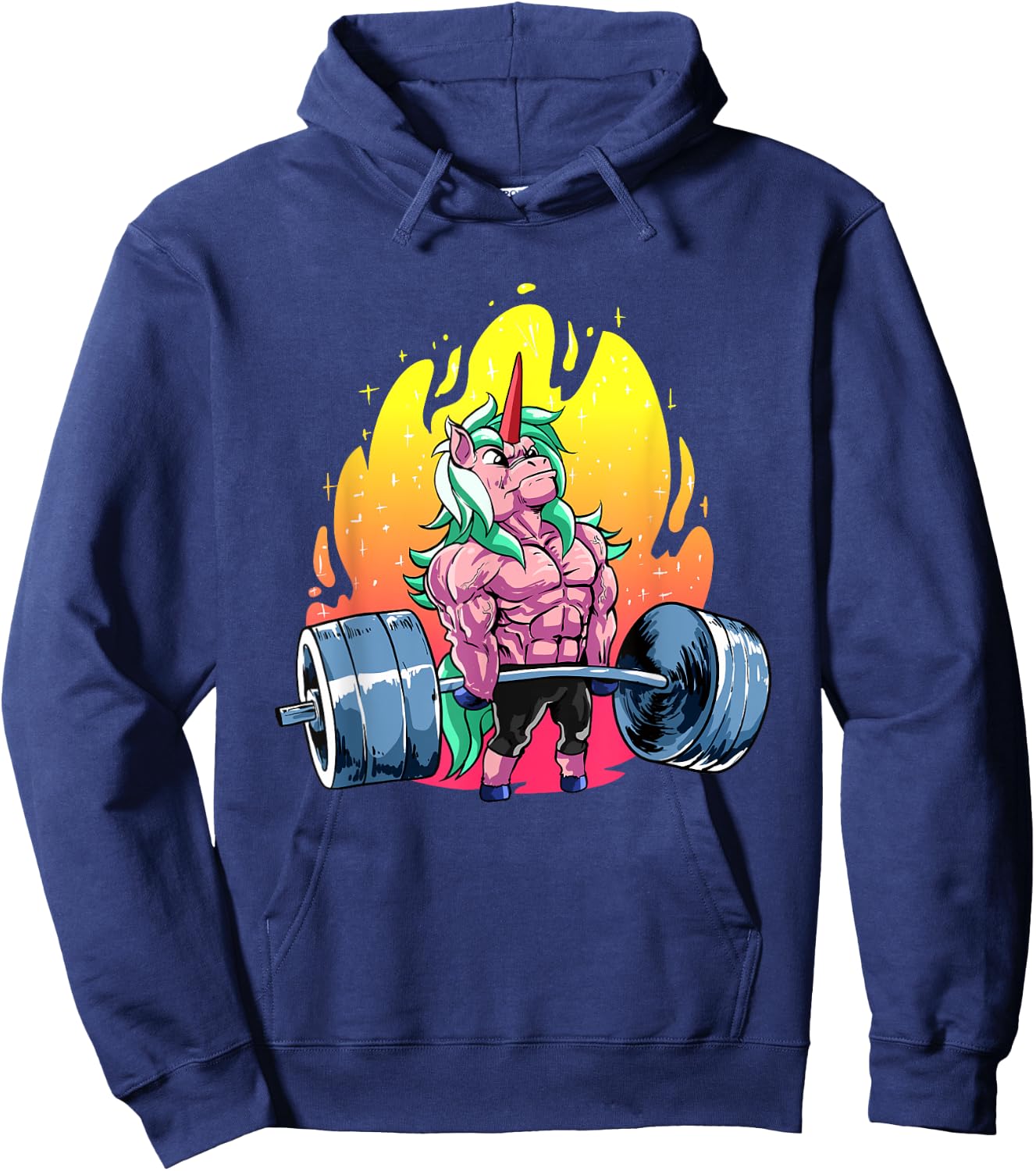 Funny Weightlifting Gift A Unicorn loving Weightlifter Hoodie - Hoodie | Navy