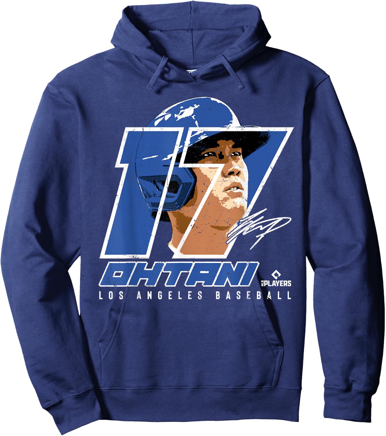 Silhouette Shohei Ohtani Los Angeles MLBPA Hoodie - Hoodie | Navy