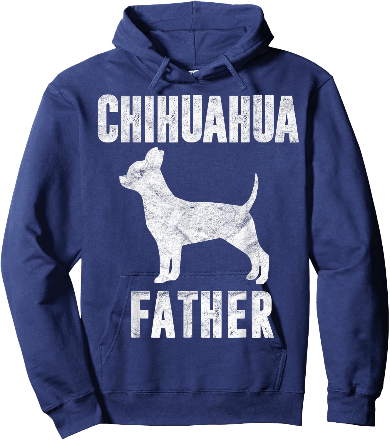 Vintage Chihuahua Dad Gift Chi-chi Father Dog Papa Pet Lover Hoodie - Hoodie | Navy
