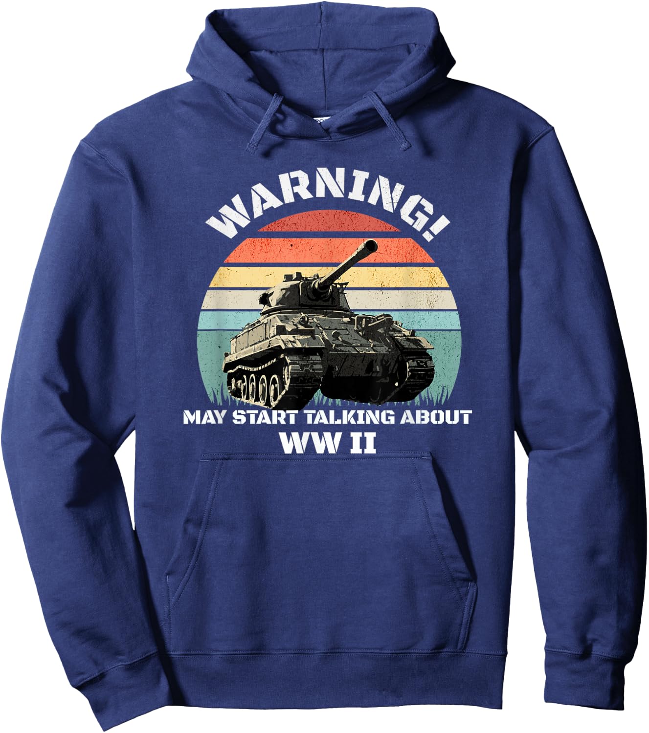 Warning! May Start Talking About World War 2 WWII Hoodie - Hoodie | Navy