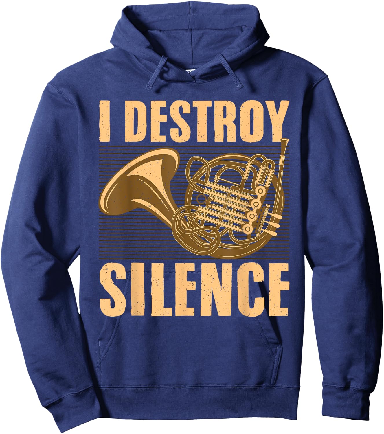 Cool French Horn Art Women Jazz French Horn Lovers Hoodie - Hoodie | Navy