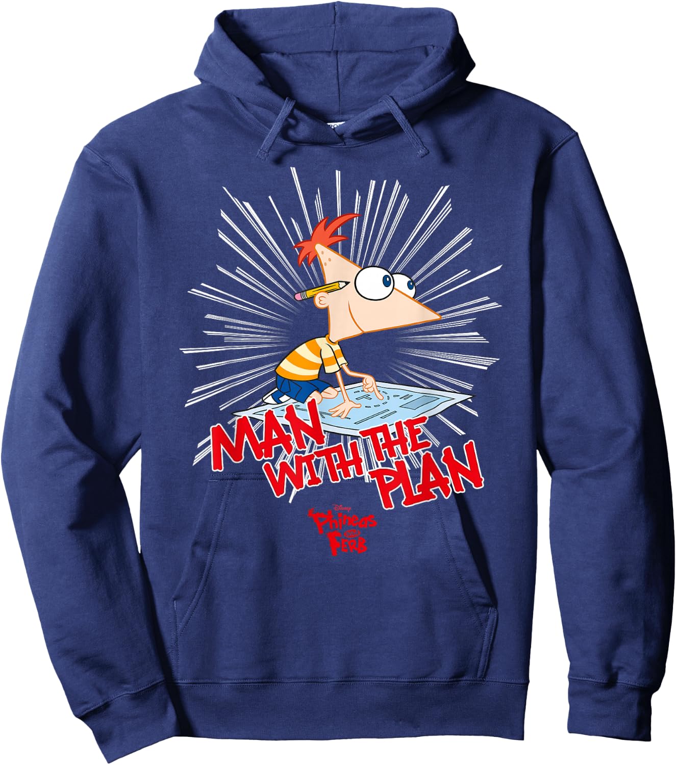 Disney Phineas and Ferb The Plan Man Hoodie - Hoodie | Navy