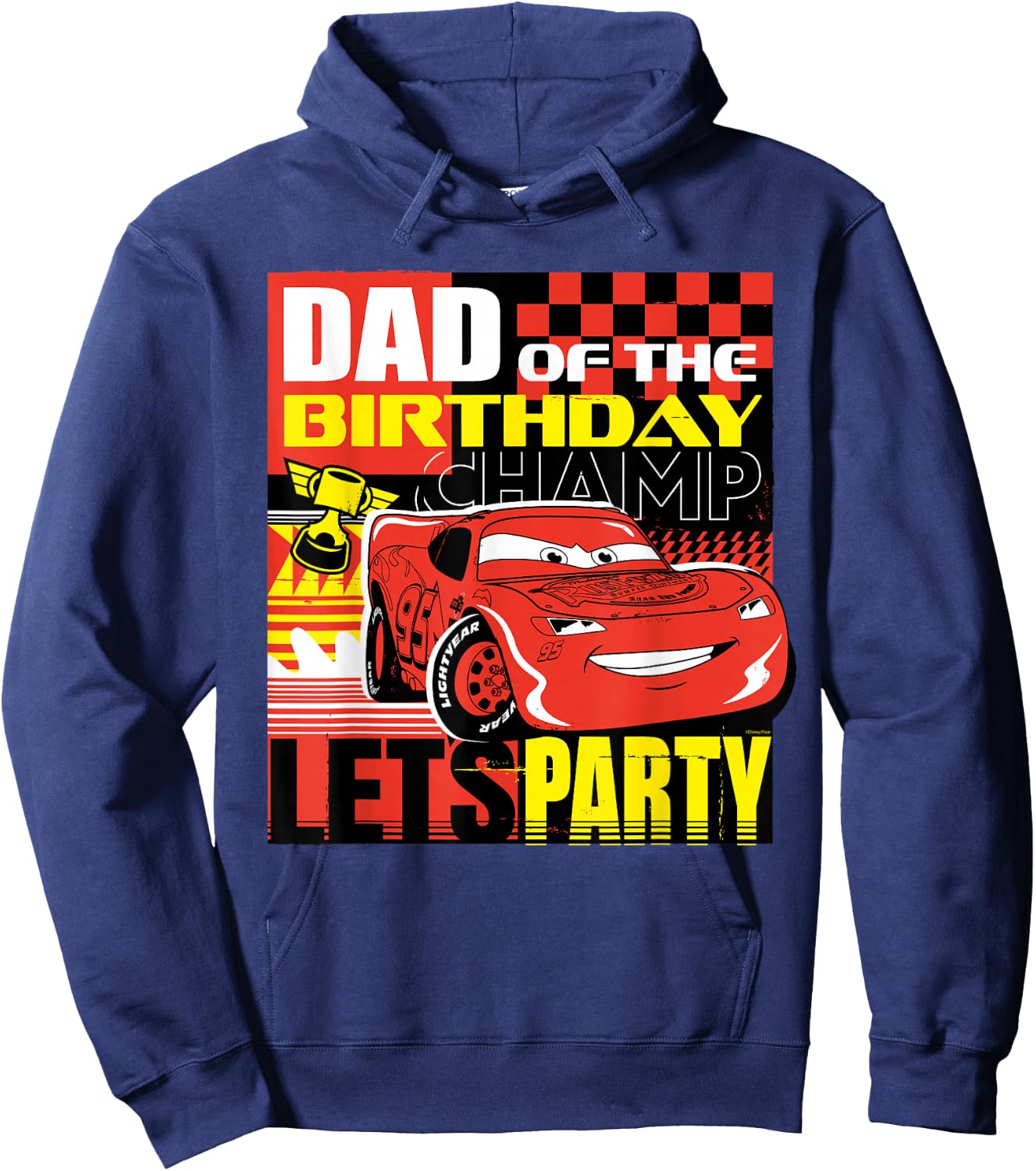 Disney and Pixar’s Cars Dad of the Birthday Champ Party Hoodie - Hoodie | Navy
