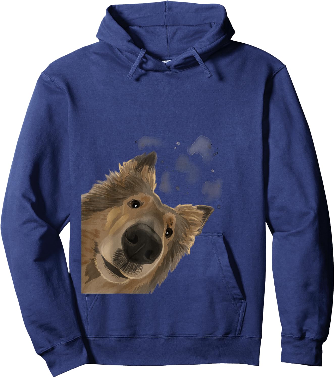 Rough Collie Gifts Funny Curious Dog , Men's Adults, Black, Short Sleeve, Classic Fit, Cotton Polyester, Novelty Hoodie - Hoodie | Navy